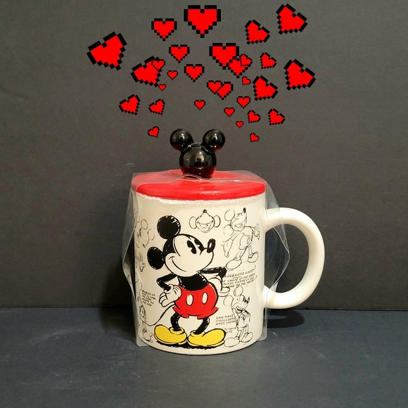 Disney Other - Disney Mickey Mouse Sketch Mug With Mickey Ears